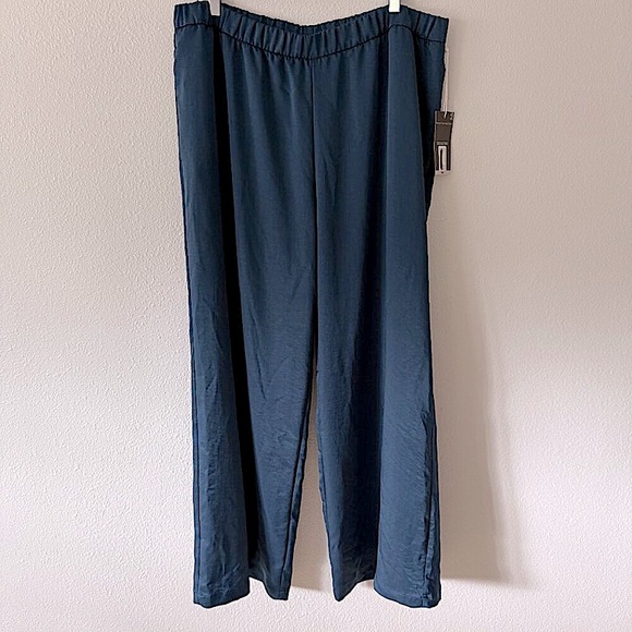 Worthington Pants - Worthington By JC Penney Woman’s Wide Leg Pull-On Pant In Petrol Blue Size 3x.